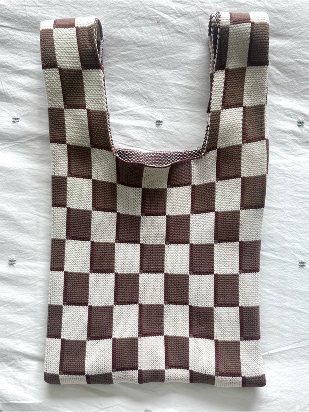 Knit Shopping Bag Style Purse